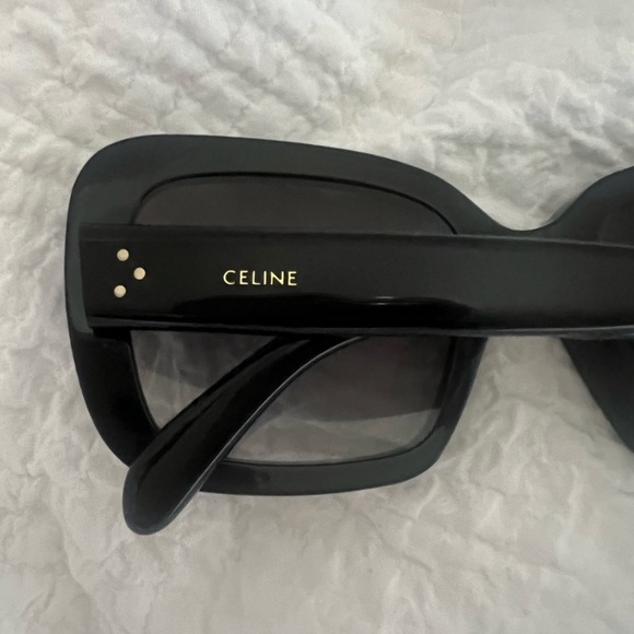 CELINE SQUARE oversized black SUNGLASSES square frames - Picture 4 of 7